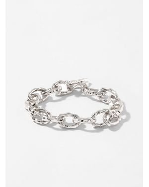Pilgrim Wavy Oval Link Chain Bracelet Exclusive Simons X Collection - White