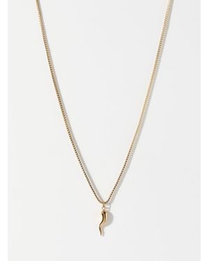 Midi34 Bruno + Milan Pendant Necklace - White