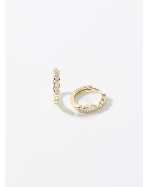 Midi34 Jeanne Small Hoops - White
