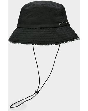 Mads Nørgaard Drawstring Utility Bucket Hat - Black