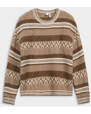 Twik Thick Retro Stripe Sweater - Natural