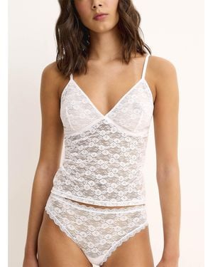 Miiyu Sheer Pure Lace Cami - White