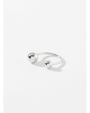 Simon's Sphere Open Ring - Metallic
