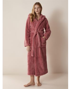 UGG Aarti Pink Plush Long Hooded Robe - Red