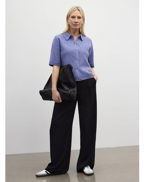 Contemporaine Plain Plush Polo - Blue