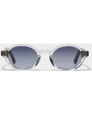 Komono Jace Slim Oval Sunglasses - Blue
