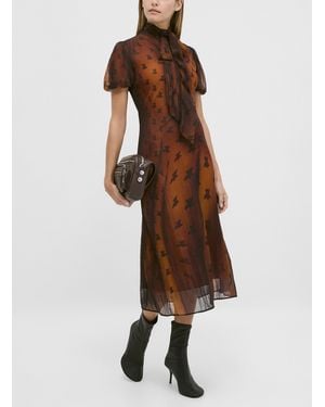 Acne Studios Buckled Sheer Dress - Brown
