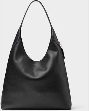 COACH Brooklyn Square Leather Tote Bag - Black
