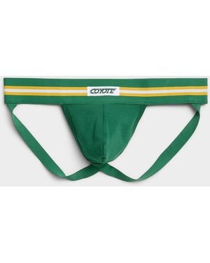 Coyote Jocks Varsity Stripe Jockstrap Cotton - Green