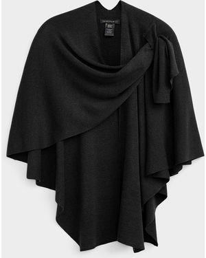 Parkhurst Finely Knit Draped Shawl - Black
