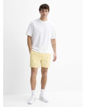 Le 31 Matte Stretch Nylon Short Inseam: 5.5" - White