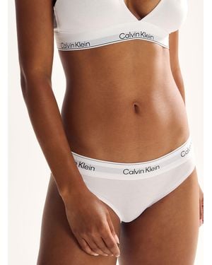 Calvin Klein Logo Band Stretch Bikini Panty Cotton And Modal - Brown