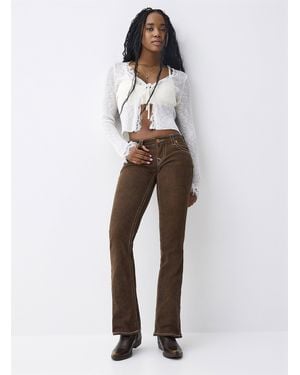 TRUE RELIGION Becca Faded Brown Bootcut Jean - White