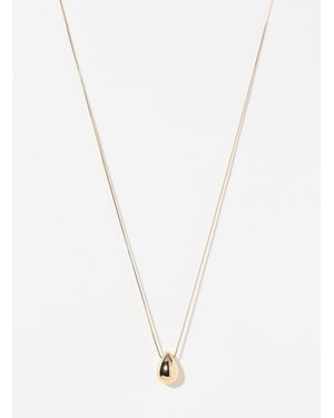 Pilgrim Teardrop Pendant Necklace - White