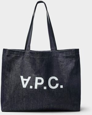 A.P.C. Daniela Indigo Denim Tote Bag - Black