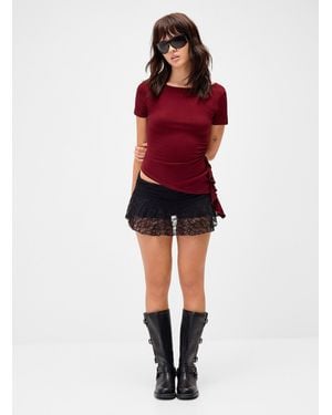 Twik Lace Skort - Red