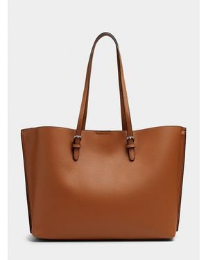 Simon's Large Minimalist Work Tote Bag - Brown