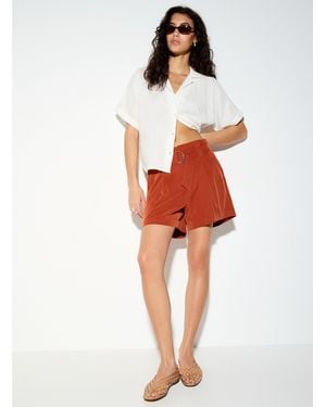 Icône Pleated Belted Short - Red