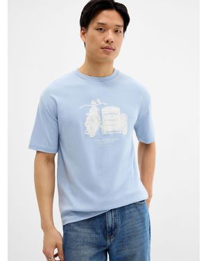 Simon's 1840 Print T - Blue