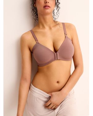Wonderbra Front Closure Padded Wireless Bra - Natural