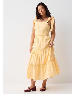 Twik Tiered Poplin Maxi Dress - Natural