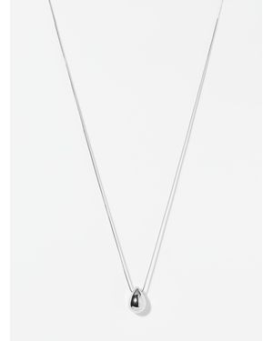 Pilgrim Teardrop Pendant Necklace - White