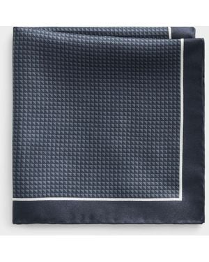 Le 31 Geo Mosaic Pocket Square - Blue
