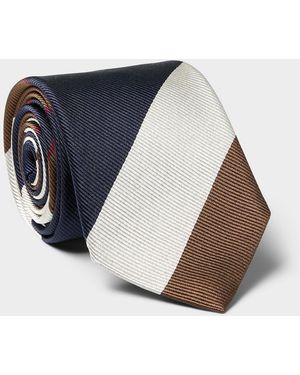 Le 31 Preppy Diagonal Stripe Tie - Multicolour