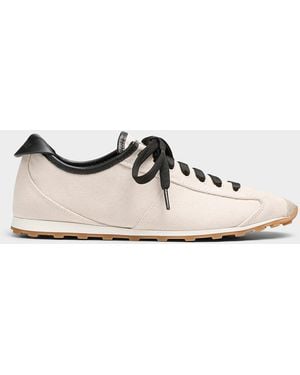 Jacquemus Les Tennis Canvas And Leather Sneakers Women - Natural