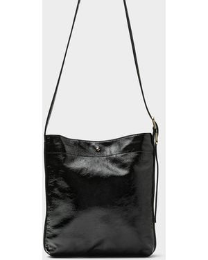 Herbert Frère Soeur Enzo Glossy Leather Crossbody Bag - Black