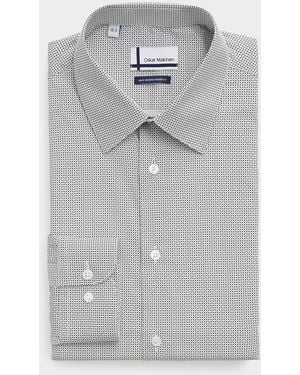 Oskar Mäkinen Optical Geo Mosaic Shirt Modern Fit - Grey
