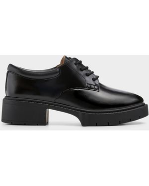 COACH Lyla Leather Derby Shoe Women - Black