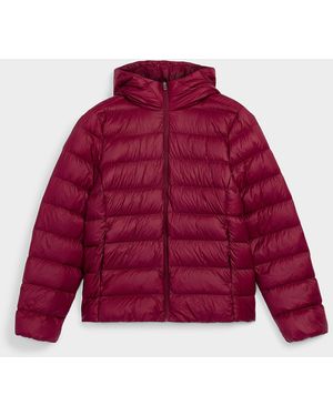 Contemporaine Reprocessed Nylon Cropped Jacket - Red