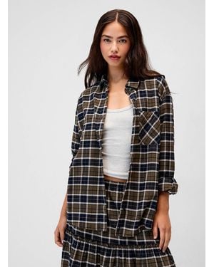 Twik Checkered Flannel Loose - Grey