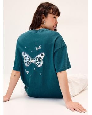 Twik Printed Washed T - Blue