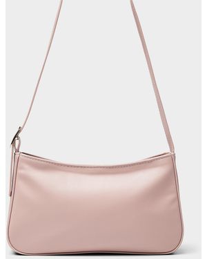 Simon's Smooth Minimalist Baguette Bag - Pink