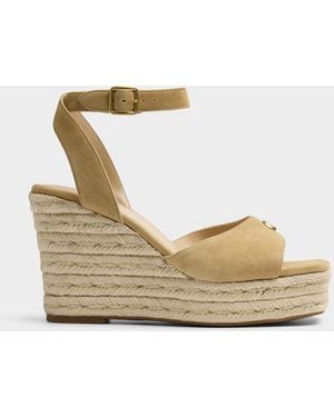 COACH Suede Straps Platform Sandals Women - Metallic