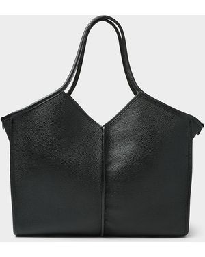 Hereu Calella Black Leather Tote Bag
