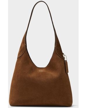 COACH Brooklyn Suede Shoulder Bag - Brown