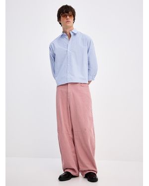 Djab Corduroy baggy Pant Barrel Fit Imported From Seoul - White