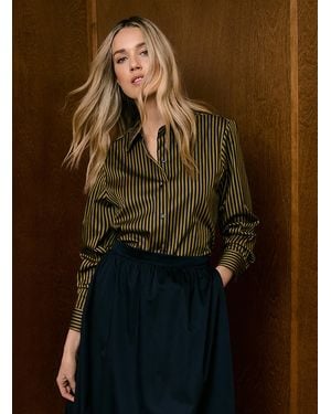 Edito par Simons Loose Stretch Poplin Shirt - Brown