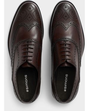 Simon's Leather Brogue Shoe Men - Black