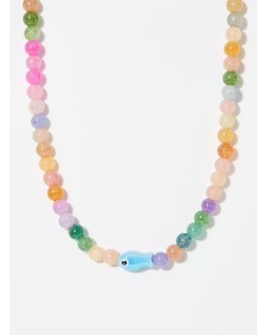Simon's Fish Colourful Bead Necklace - Multicolour