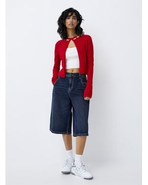 Motel Bow Garland Cardigan - Red