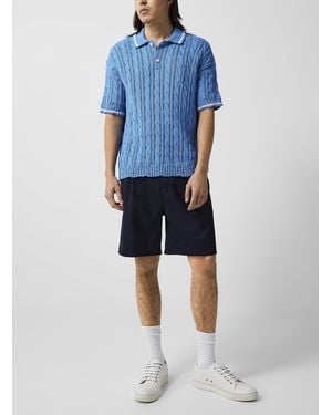 Marni Pleated Virgin Wool Bermuda Short - Blue