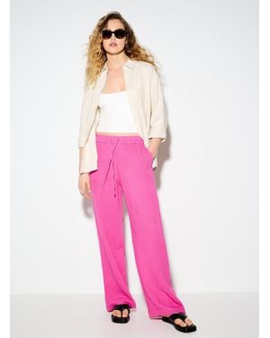 Ichi Elastic Waist Lightweight Wide - Pink