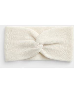 Simon's Pure Cashmere Twist Headband - Natural