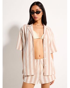 Simon's Lightweight Cotton Camp Shirt - Natural