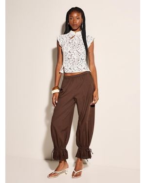JJXX Broderie Anglaise Bloomer Pant - Natural