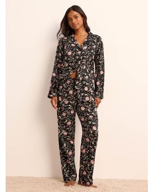 Ralph Lauren Pink Flowers Lightweight Pyjama Set - Natural